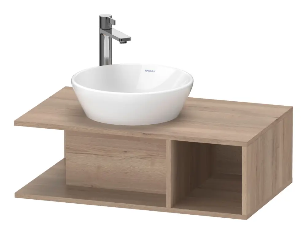 Mega-Angebot Duravit D-Neo Waschtischunterschrank mit 1 offenen Fach rechts 800 x 260 x 480 mm - Eiche Marmoriert Matt