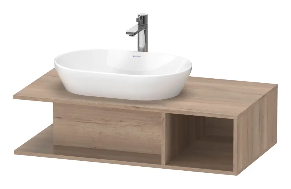 Duravit D-Neo Waschtischunterschrank mit 1 offenen Fach rechts 1000 x 260 x 550 mm - Eiche Marmoriert Matt Günstig