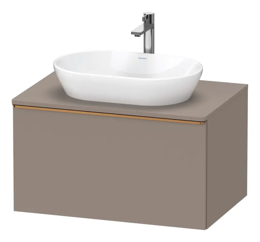 Neue Ware Duravit D-Neo Konsolenwaschtischunterschrank mit 1 Auszug Griff Bronze Gebürstet 800 x 459 x 550 mm - Basalt Matt