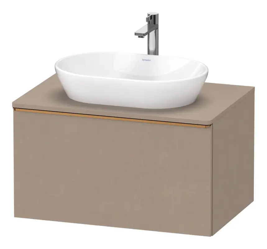 Jetzt Kaufen Duravit D-Neo Konsolenwaschtischunterschrank mit 1 Auszug Griff Bronze Gebürstet 800 x 459 x 550 mm - Leinen Matt