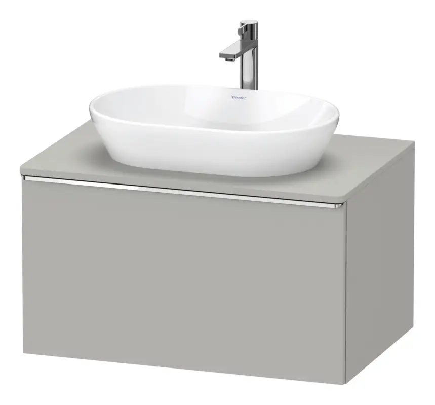Letzte Chance Duravit D-Neo Konsolenwaschtischunterschrank mit 1 Auszug Griff Chrom Hochglanz 800 x 459 x 550 mm - Betongrau Matt