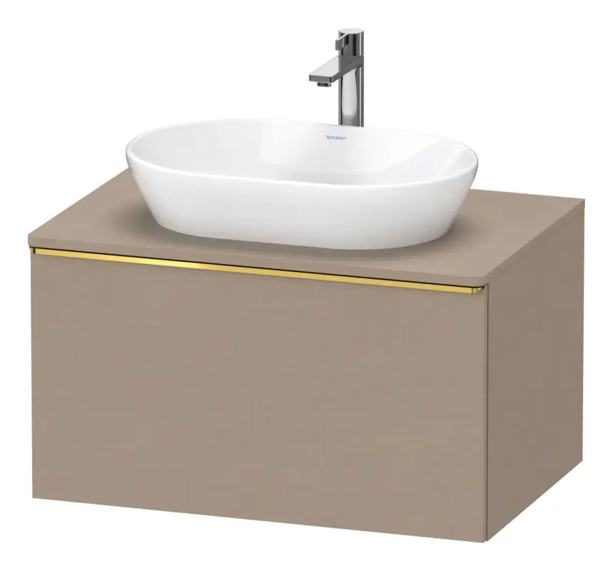 Duravit D-Neo Konsolenwaschtischunterschrank mit 1 Auszug Griff Gold Poliert 800 x 459 x 550 mm - Leinen Matt Bestpreis