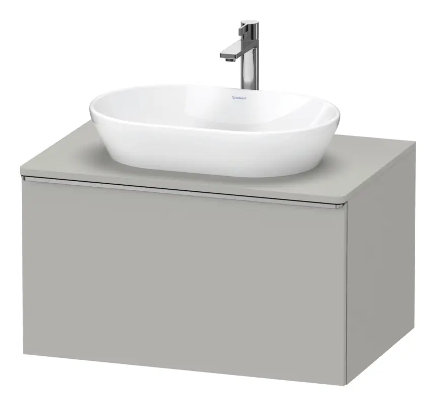 Preisreduziert Duravit D-Neo Konsolenwaschtischunterschrank mit 1 Auszug Griff Edelstahl Gebürstet 800 x 459 x 550 mm - Betongrau Matt