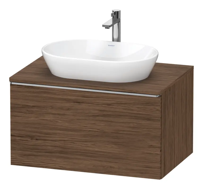 Duravit D-Neo Konsolenwaschtischunterschrank mit 1 Auszug Griff Edelstahl Gebürstet 800 x 459 x 550 mm - Nussbaum dunkel Matt Solange Der Vorrat Reicht