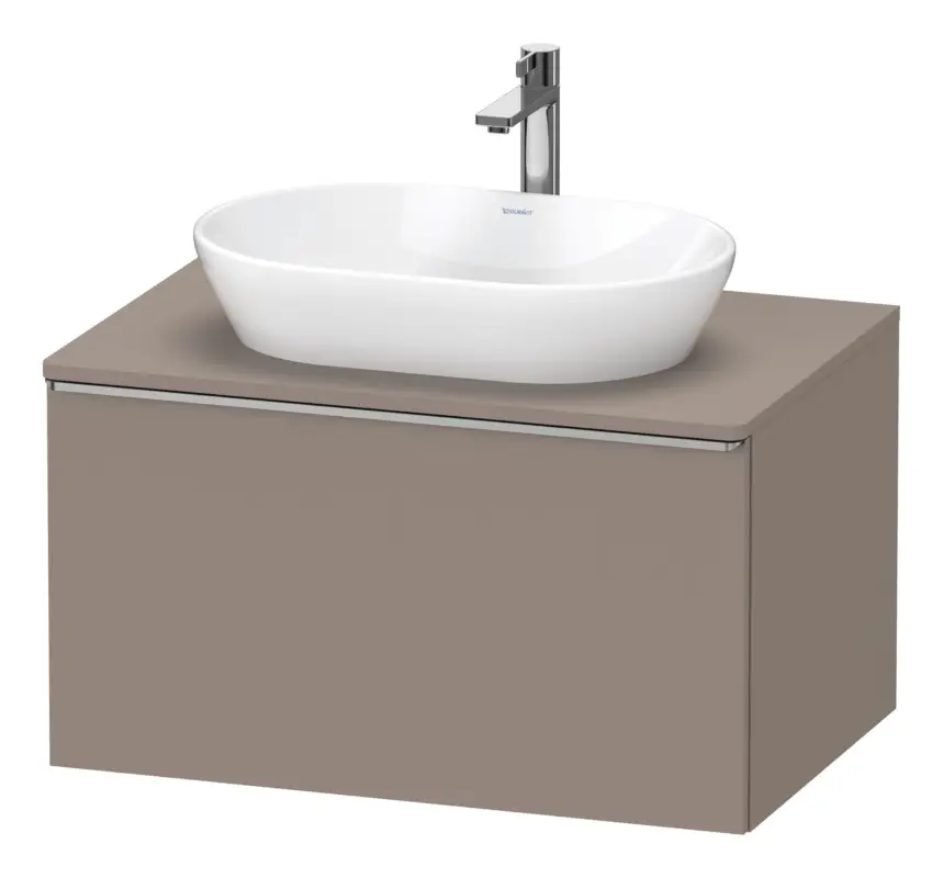 Direktkauf Duravit D-Neo Konsolenwaschtischunterschrank mit 1 Auszug Griff Edelstahl Gebürstet 800 x 459 x 550 mm - Basalt Matt