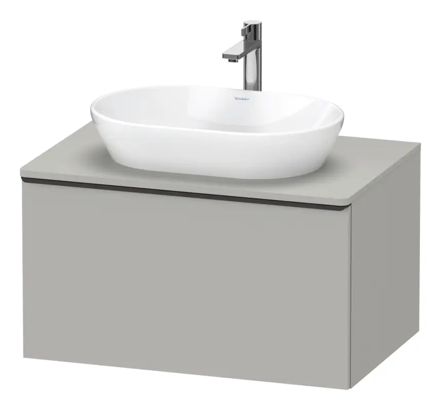 Angebot Duravit D-Neo Konsolenwaschtischunterschrank mit 1 Auszug Griff Diamantschwarz Matt 800 x 459 x 550 mm - Betongrau Matt