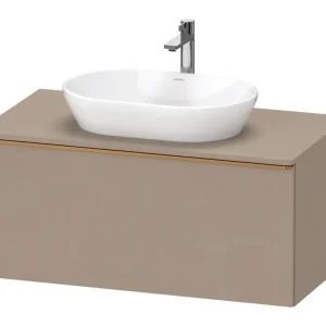 Top-Preis Duravit D-Neo Konsolenwaschtischunterschrank mit 1 Auszug Griff Bronze Gebürstet 1000 x 459 x 550 mm - Leinen Matt