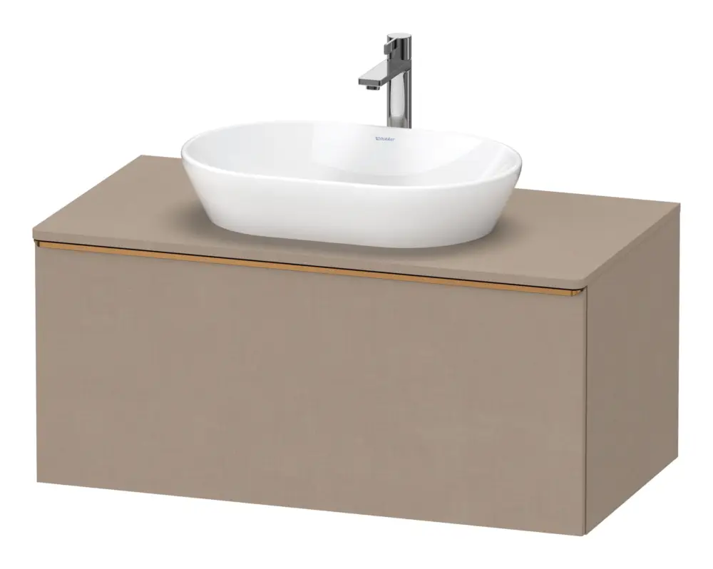 Top-Preis Duravit D-Neo Konsolenwaschtischunterschrank mit 1 Auszug Griff Bronze Gebürstet 1000 x 459 x 550 mm - Leinen Matt