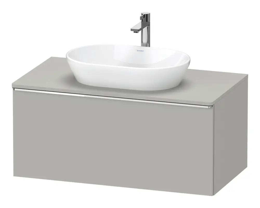 Neuheit Duravit D-Neo Konsolenwaschtischunterschrank mit 1 Auszug Griff Chrom Hochglanz 1000 x 459 x 550 mm - Betongrau Matt