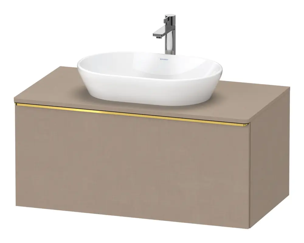 Duravit D-Neo Konsolenwaschtischunterschrank mit 1 Auszug Griff Gold Poliert 1000 x 459 x 550 mm - Leinen Matt Super-Preis