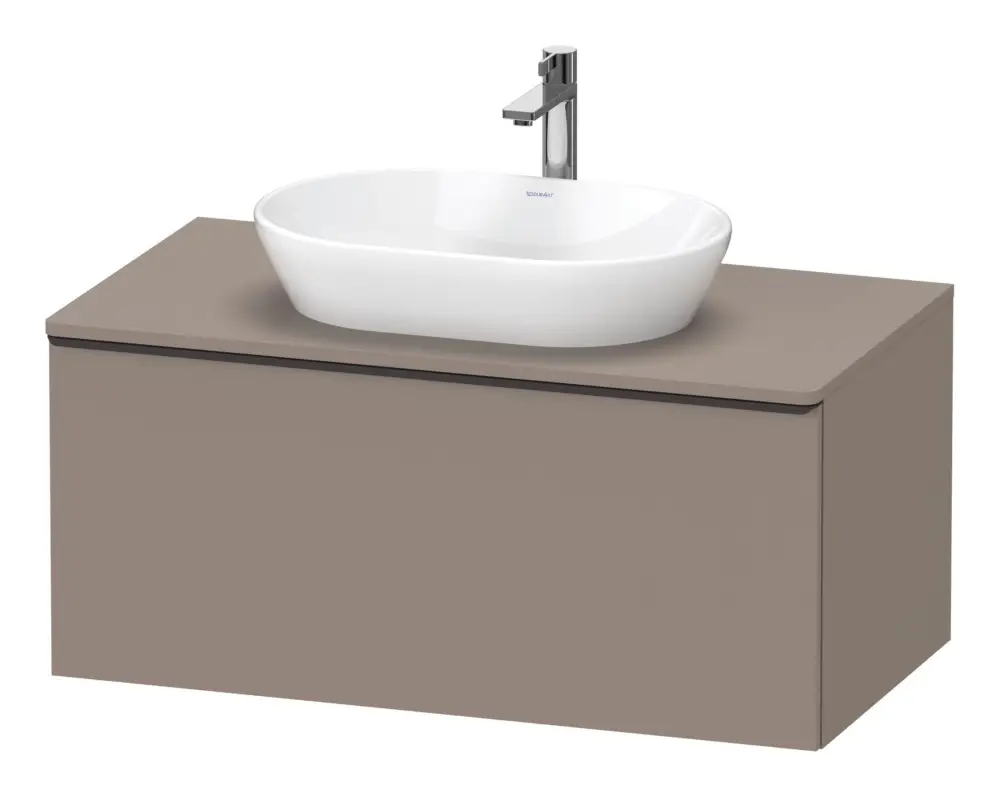 Duravit D-Neo Konsolenwaschtischunterschrank mit 1 Auszug Griff Diamantschwarz Matt 1000 x 459 x 550 mm - Basalt Matt Neu
