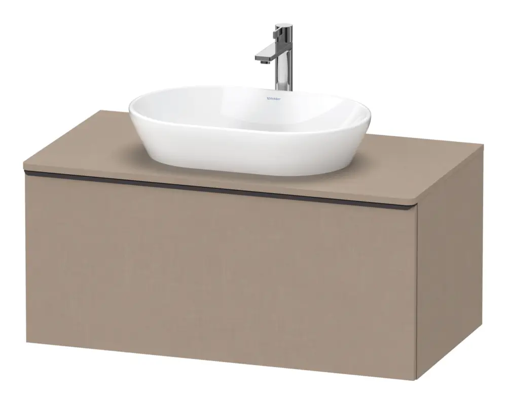 Sale Duravit D-Neo Konsolenwaschtischunterschrank mit 1 Auszug Griff Diamantschwarz Matt 1000 x 459 x 550 mm - Leinen Matt