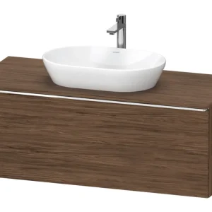 Top-Preis Duravit D-Neo Konsolenwaschtischunterschrank mit 1 Auszug Griff Chrom Hochglanz 1200 x 459 x 550 mm - Nussbaum dunkel Matt