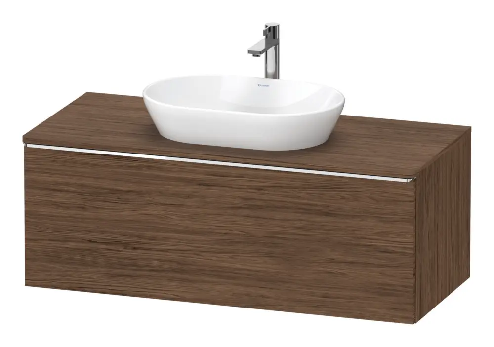 Top-Preis Duravit D-Neo Konsolenwaschtischunterschrank mit 1 Auszug Griff Chrom Hochglanz 1200 x 459 x 550 mm - Nussbaum dunkel Matt