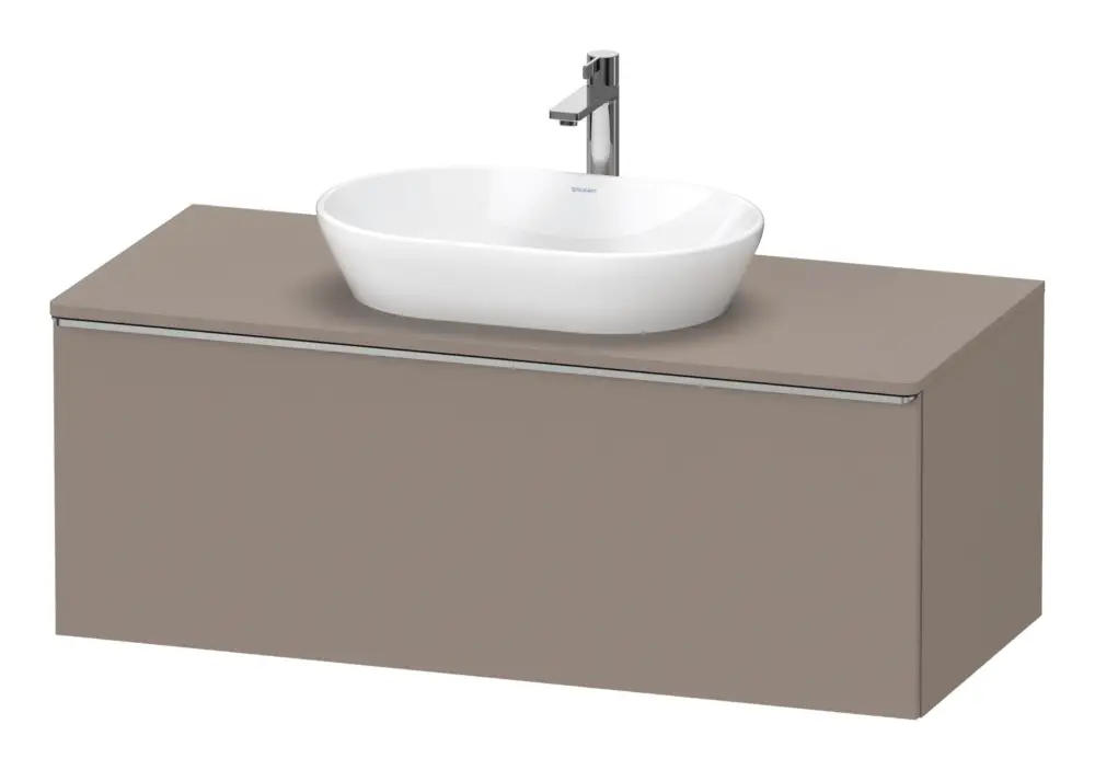 Duravit D-Neo Konsolenwaschtischunterschrank mit 1 Auszug Griff Edelstahl Gebürstet 1200 x 459 x 550 mm - Basalt Matt Preiswert
