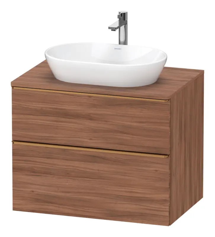 Duravit D-Neo Konsolenwaschtischunterschrank mit 2 Auszügen Griff Bronze Gebürstet 800 x 644 x 550 mm - Nussbaum Matt Bestpreis