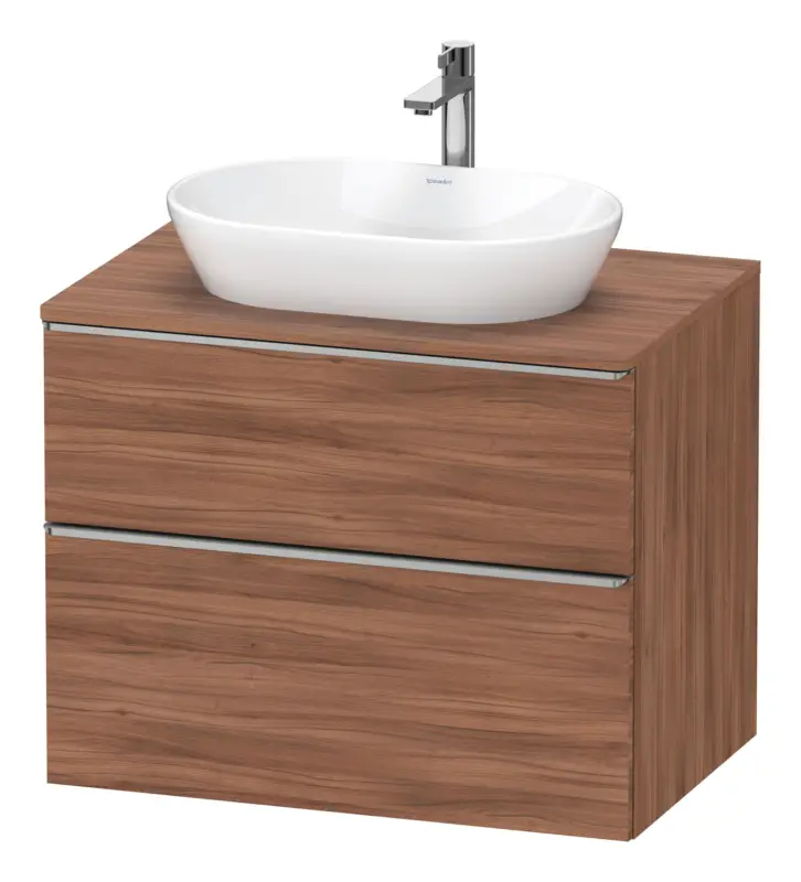 Duravit D-Neo Konsolenwaschtischunterschrank mit 2 Auszügen Griff Edelstahl Gebürstet 800 x 644 x 550 mm - Nussbaum Matt Schnäppchen
