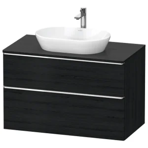 Versand Am Gleichen Tag Duravit D-Neo Konsolenwaschtischunterschrank mit 2 Auszügen Griff Chrom Hochglanz 1000 x 644 x 550 mm - Eiche Schwarz Matt