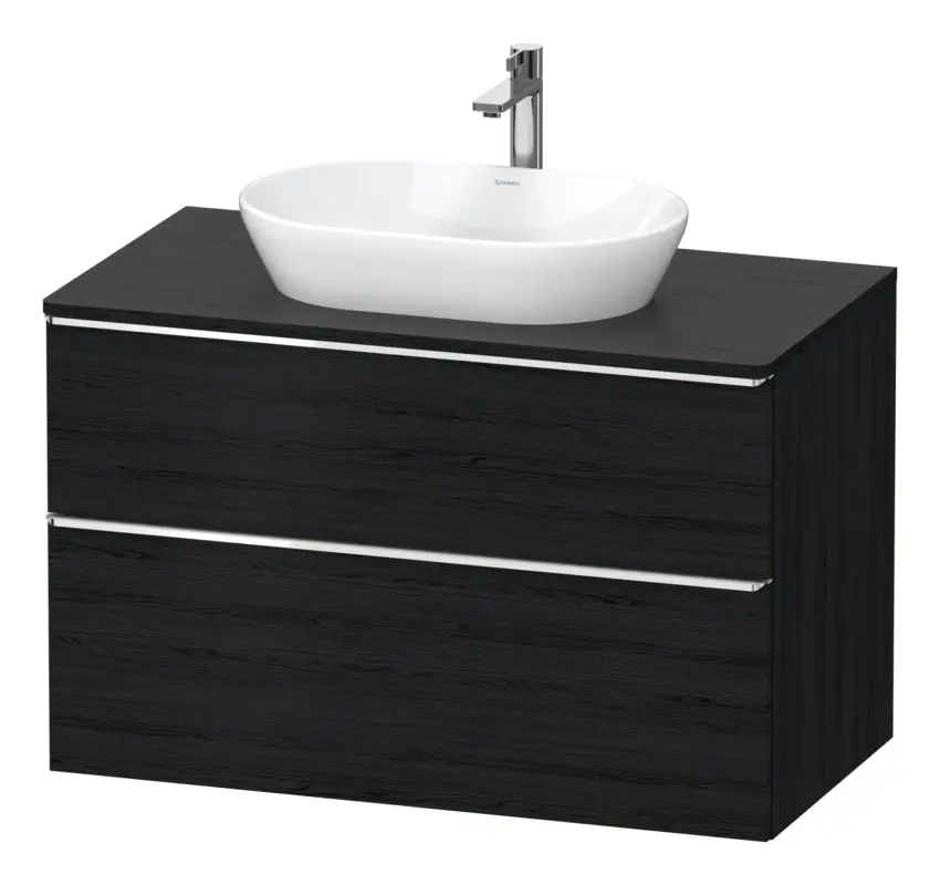 Versand Am Gleichen Tag Duravit D-Neo Konsolenwaschtischunterschrank mit 2 Auszügen Griff Chrom Hochglanz 1000 x 644 x 550 mm - Eiche Schwarz Matt