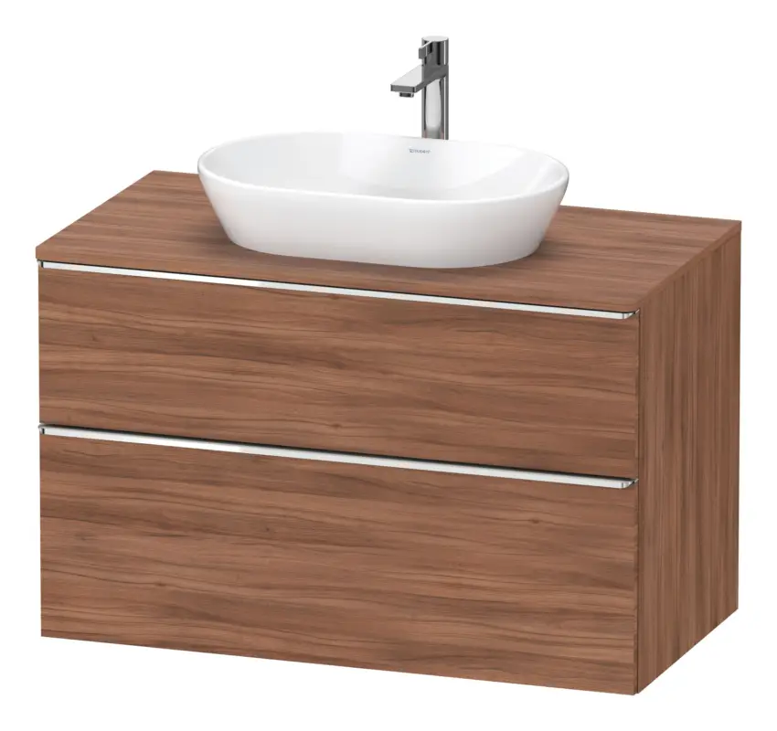 Garantierte Lieferung Duravit D-Neo Konsolenwaschtischunterschrank mit 2 Auszügen Griff Chrom Hochglanz 1000 x 644 x 550 mm - Nussbaum Matt