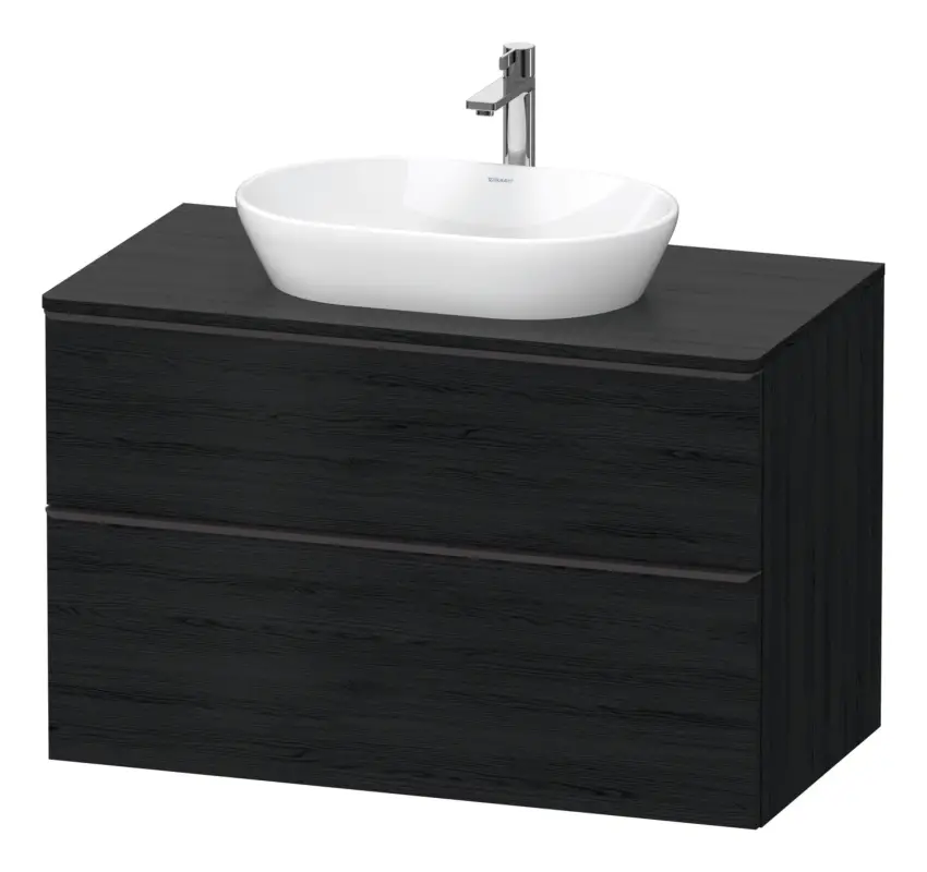 Duravit D-Neo Konsolenwaschtischunterschrank mit 2 Auszügen Griff Diamantschwarz Matt 1000 x 644 x 550 mm - Eiche Schwarz Matt Top-Angebot