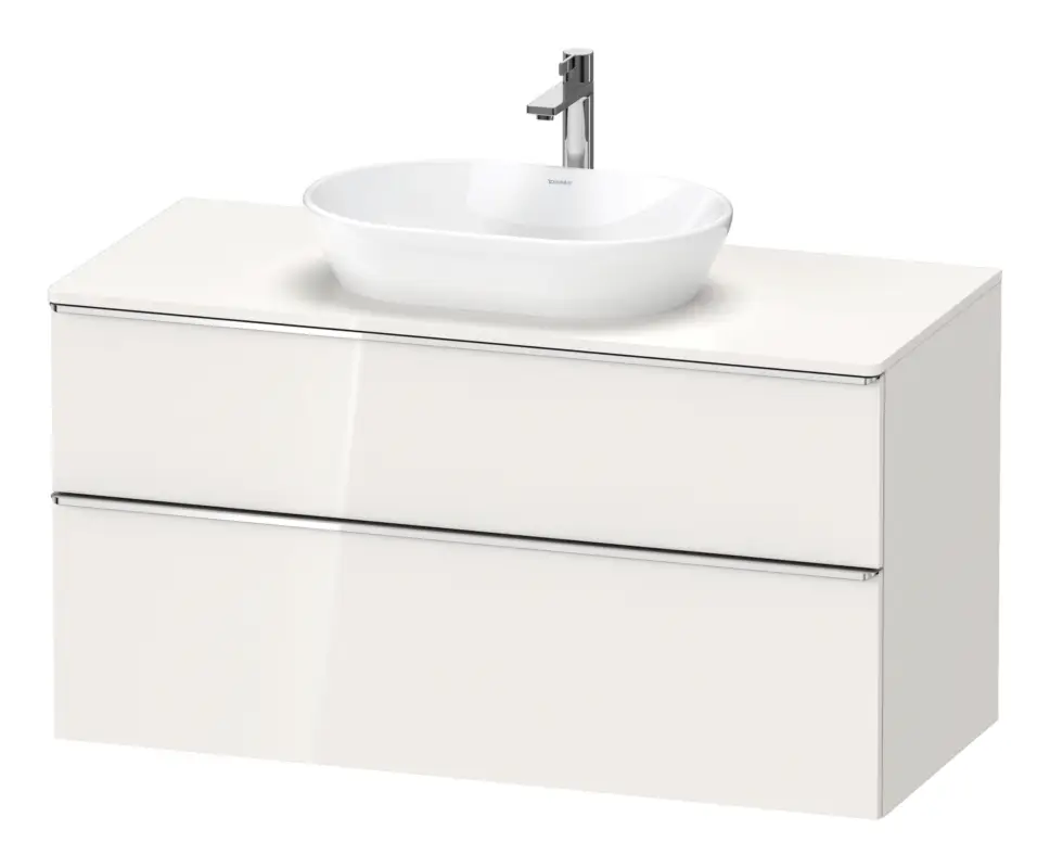 Duravit D-Neo Konsolenwaschtischunterschrank mit 2 Auszügen Griff Chrom Hochglanz 1200 x 644 x 550 mm - Weiß Hochglanz Finale Aktion