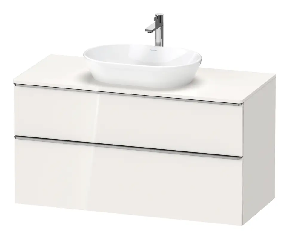 Neue Ware Duravit D-Neo Konsolenwaschtischunterschrank mit 2 Auszügen Griff Edelstahl Gebürstet 1200 x 644 x 550 mm - Weiß Hochglanz