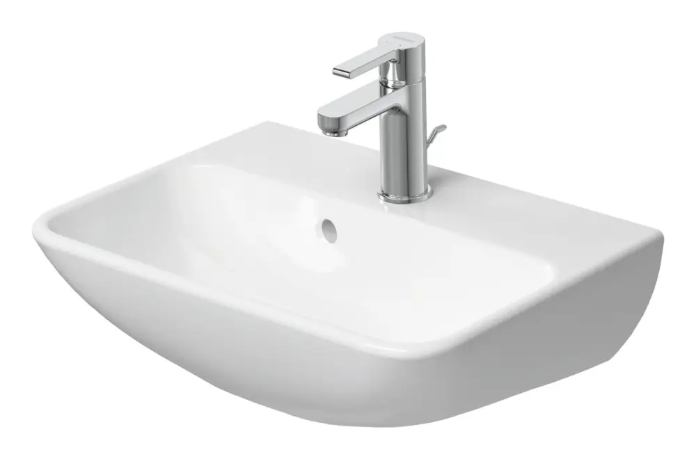 Duravit ME by Starck Handwaschbecken ohne Hahnloch mit Überlauf 450 x 320 mm - Weiß Seidenmatt mit DuraShield Rabatt