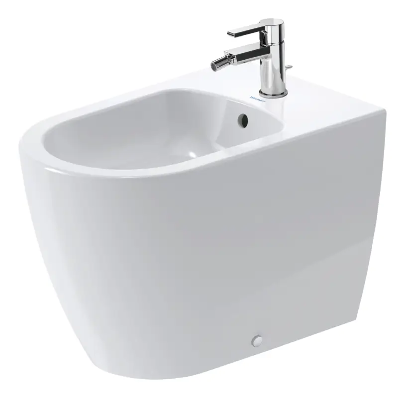 Duravit ME by Starck Bidet bodenstehend mit 1 Hahnloch mit Überlauf 370 x 600 mm - Weiß Hochglanz mit DuraShield Knallerangebot