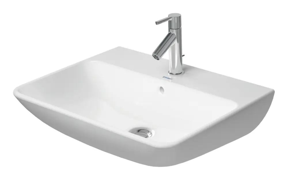 Schnäppchen Duravit ME by Starck Waschtisch mit 1 Hahnloch mit Überlauf 600 x 460 mm - Weiß Hochglanz mit DuraShield