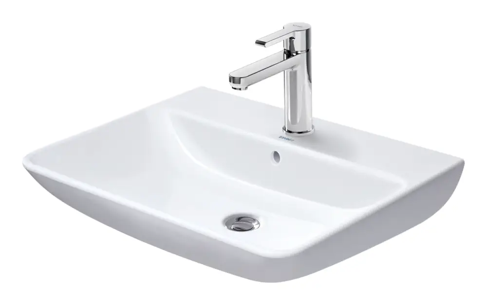 Duravit ME by Starck Waschtisch mit 1 Hahnloch mit Überlauf 650 x 490 mm - Weiß Seidenmatt mit DuraShield Bestseller