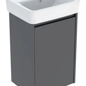 Bestpreis Geberit Renova Plan Komplett-Set mit Handwaschbecken mit 1 Tür 450 x 697 x 340 mm - Lava lackiert seidenmatt