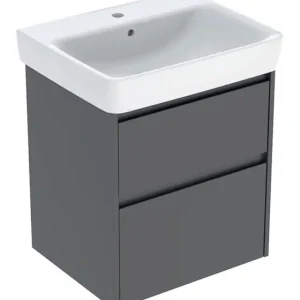 Super-Preis Geberit Renova Plan Komplett-Set mit 2 Schubladen 600 x 697 x 446 mm - Lava lackiert seidenmatt
