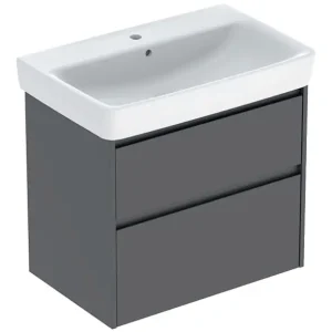 Must-Have Geberit Renova Plan Komplett-Set mit 2 Schubladen 750 x 697 x 446 mm - Lava lackiert seidenmatt