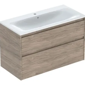 Sonderangebot Geberit Renova Plan Komplett-Set mit 2 Schubladen 1000 x 621 x 480 mm - Nussbaum hickory