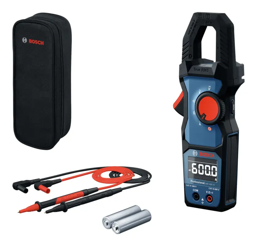 Direkt Vom Hersteller Bosch Professional Strommesszange GMC 600-15 mit 2 x 1,5 V Batterie LR6 (AA) - in Tasche
