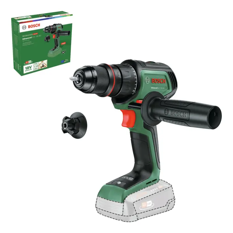 Bosch Akku-Bohrschrauber AdvancedDrill 18V-80 QuickSnap Ohne Akku - im Karton Versand Am Gleichen Tag