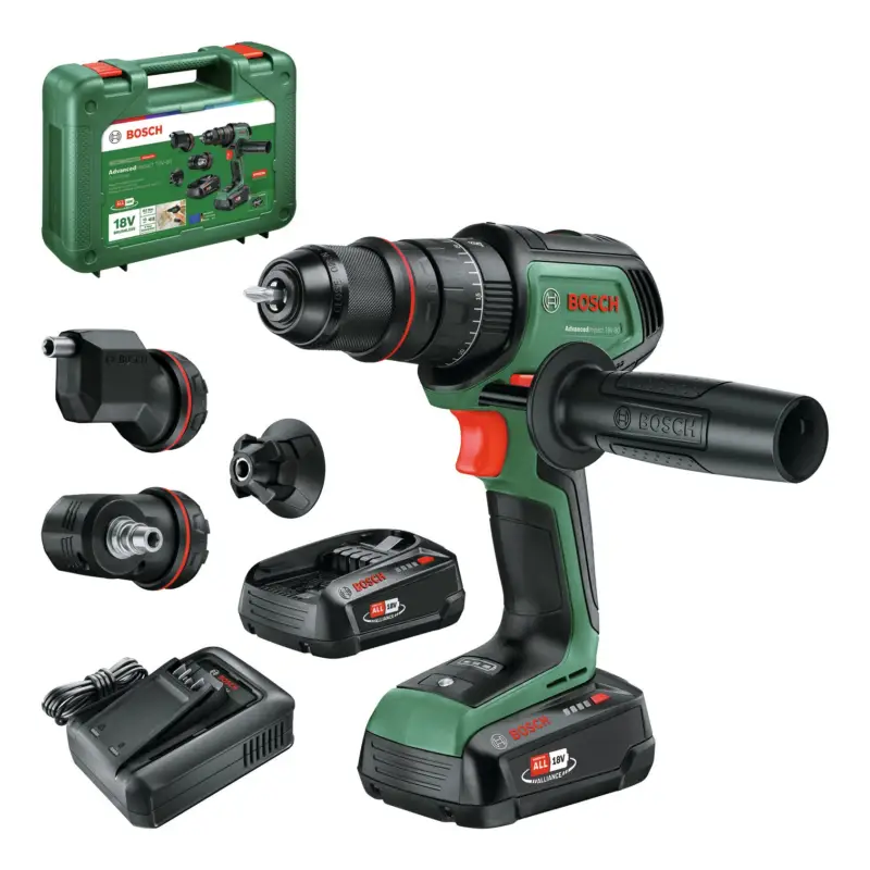 Aktuell Bosch Akku-Schlagbohrmaschine AdvancedImpact 18V-80 QuickSnap mit 2x Akku 2,5 Ah & Aufsätze - im Tragekoffer