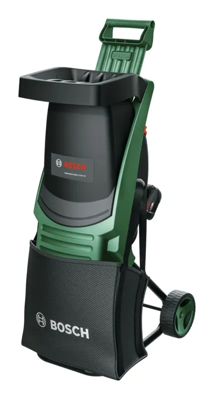 Aktuell Bosch Garten Akku-Häcksler UniversalShredder 2 x 18V-25 mit 2x Akku 4 Ah - im Karton