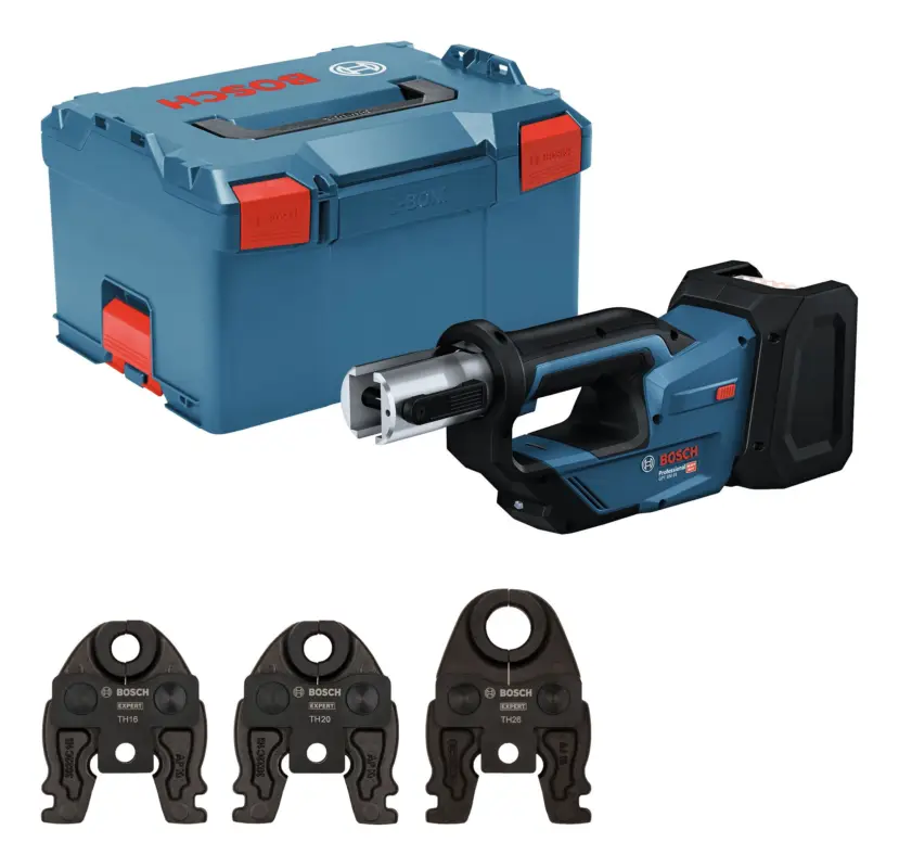 Sonderangebot Bosch Professional Akku-Presswerkzeug GPT 18V-19 Ohne Akku mit Pressbacken-Kit TH - in L-BOXX 238