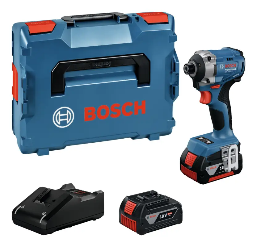 Preisreduziert Bosch Professional Akku-Drehschlagschrauber GDR 18V-215 mit 2x Akku 4 Ah - in L-BOXX 136