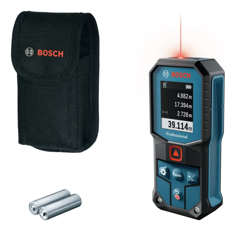 Solange Der Vorrat Reicht Bosch Professional Laser-Entfernungsmesser GLM 40-31 mit 2 x 1,5 V Batterie LR6 (AA) - in Tasche