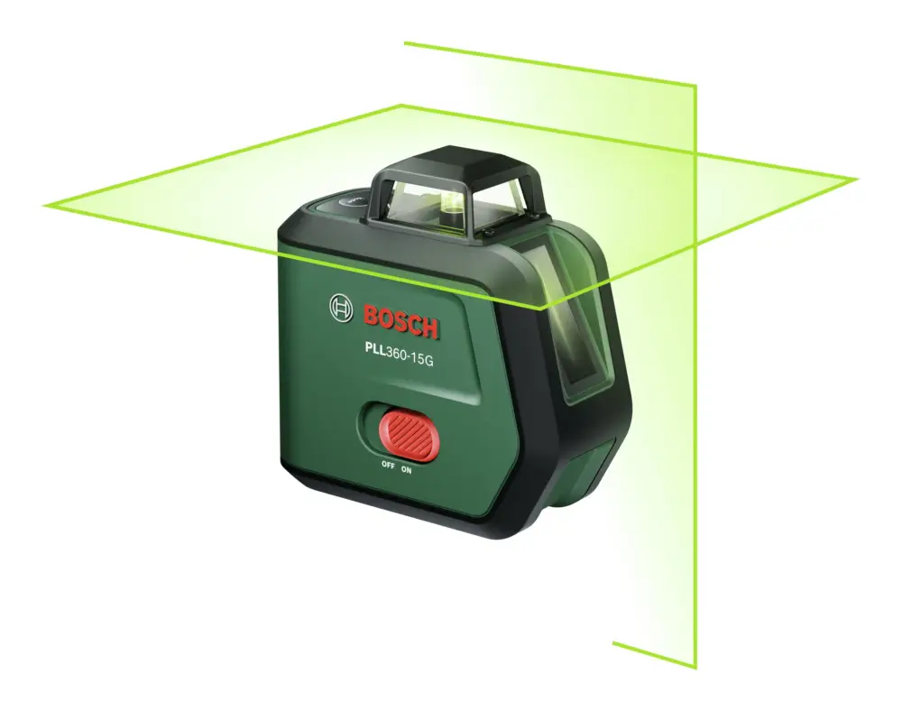 Markenware Bosch Kreuzlinien-Laser PLL360-15G mit 1x Akku 3,6V 2 Ah - in Tasche