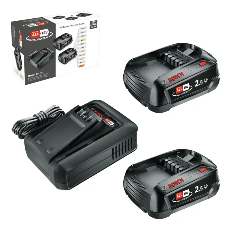 Angebot Bosch Starter-Set mit 2x Akku 2,5 Ah & Ladegerät AL 18V-44 - im Karton