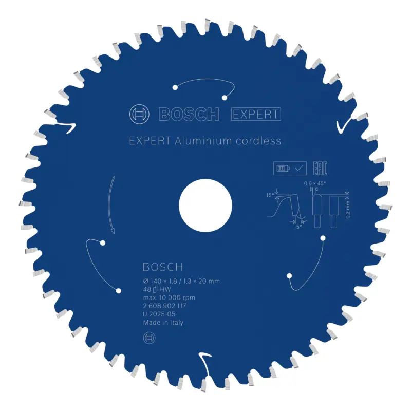 Bosch Expert Aluminium cordless Kreissägeblatt, 140 x 20 mm, 48 Zähne Meistverkauft