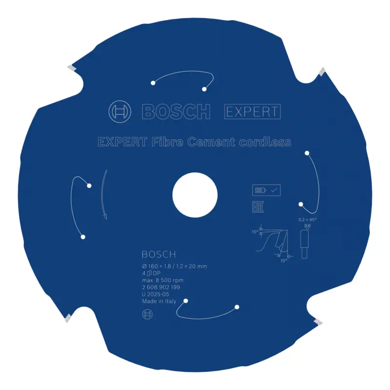 Bosch Expert Fibre Cement Kreissägeblatt, 160 x 1,8 x 20 mm, 4 Zähne Finale Aktion