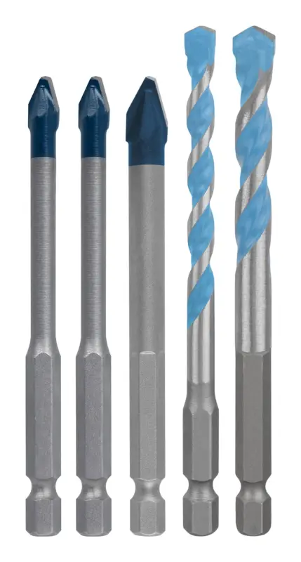 Ausverkauf Bosch Expert HEX-9 HardCeramic und HEX-9 Multi Construction Bohrer-Set, 6/8 mm, 5-teilig