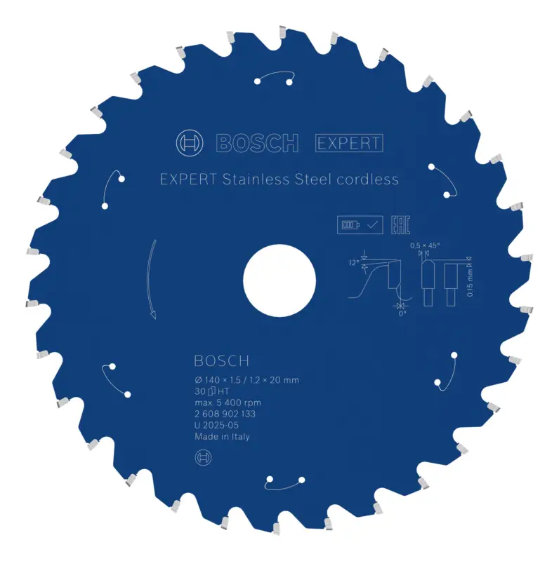 Bosch Expert Stainless Steel Kreissägeblatt, 140 x 20 mm, 30 Zähne Geprüft