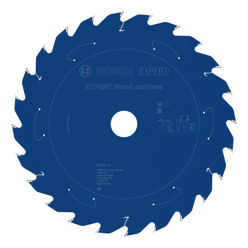 Schnäppchen Bosch Expert Wood Kreissägeblatt, 254 x 2,1 x 30 mm, 24 Zähne, Zahnwinkel 25°