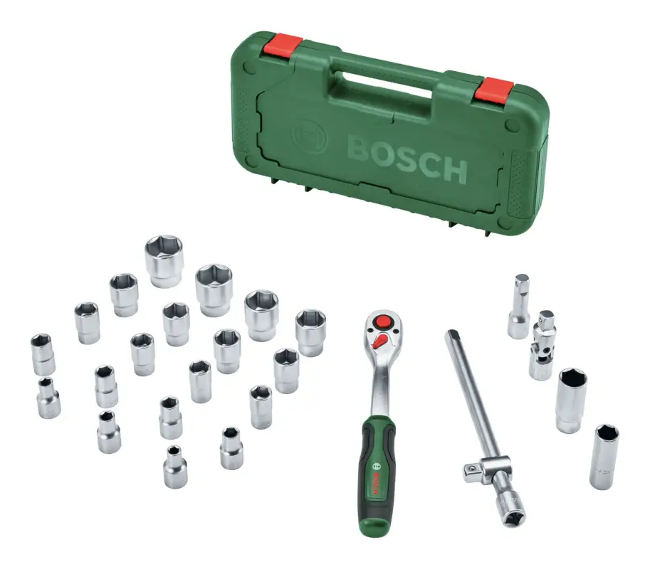 Bosch Handwerkzeug 1/2"-Ratschen-Set, 25-teilig Schneller Versand
